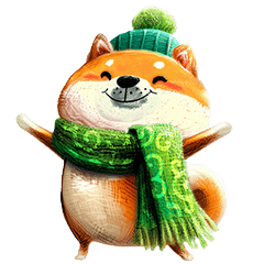 旅犬シバちよ★冬の思いやりスタンプ