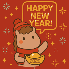 New Year's greetings from Curly Horse