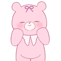 Moving! Soft and fluffy bear stamp