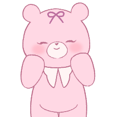 Moving! Soft and fluffy bear stamp