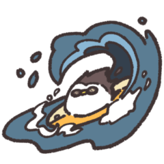 Useful penguin and friend stickers