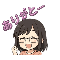 Cute Glasses Woman Emotion