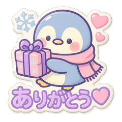 Puffy Winter Penguin Seal Stickers