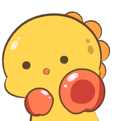Chubby Yellow Dino 4 : Animated Stickers
