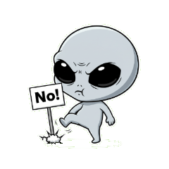 グレーエイリアンの不思議かわいい表情