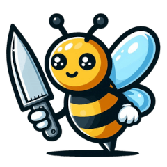 Surreal and Cute Bee Sticker