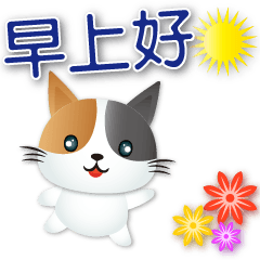 可愛花貓-日常問候
