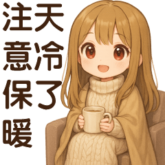 可愛女孩-冬天實用問候