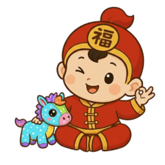 馬上發財！福娃賀歲！