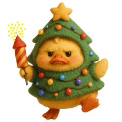 duck chistmas tree No text