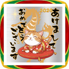 ふんわりマンチカンのお正月ごあいさつ