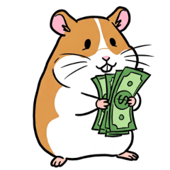 Surreal and Cute Hamster Sticker