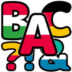 National flag colored alphabet numbers.