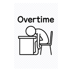 棒人間の仕事疲れスタンプ