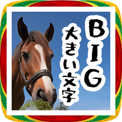 BIG！大きな文字の日常会話とうま年お正月