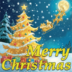 Moving Golden Santa Brings Happiness