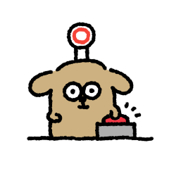 a cute dog with funny, animated motions