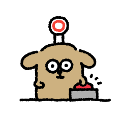 a cute dog with funny, animated motions