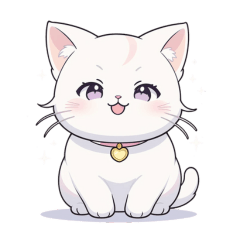 Cute White Cat Daily Stickers2