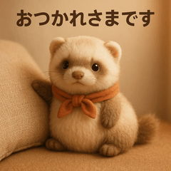 Adorable Ferret Plush Daily Stickers