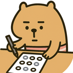 テストに苦しむ"かびんバラくん" 2