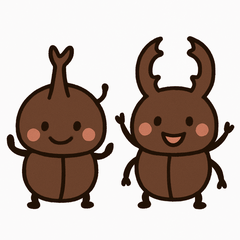 Rhinoceros Beetle & Stag Beetle