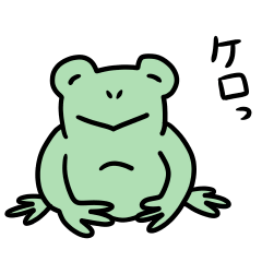 Hand-drawn frog sticker