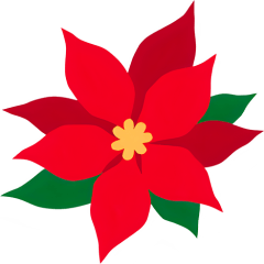 Christmas poinsettia flower Sticker