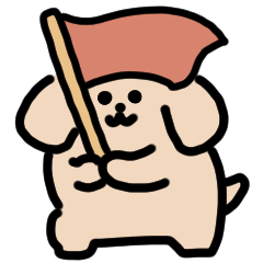 暖心臘腸犬動漫貼紙