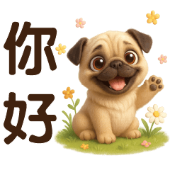 可愛巴哥犬*日常實用貼圖