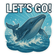 리얼하고 웅장한 흰긴수염고래 스티커