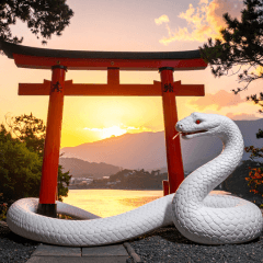 Auspicious White Snake!