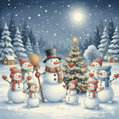 可愛いクリスマス用のラインスタンプです