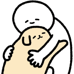 Golden Retriever and owner move Sticker