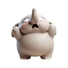 胖胖大象超欠揍鬼臉包