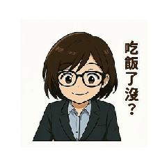 上班族女孩的日常表情