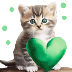 病院スタンプ☆でか文字にゃんこ