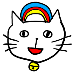 Colorful face cat