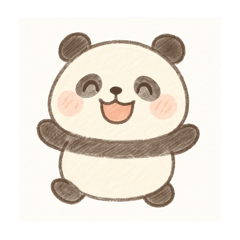 Pandas with various emotions