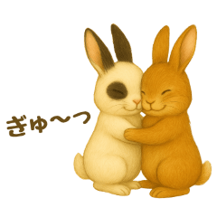 Aoi & Sora's Cozy Bunny Stickers