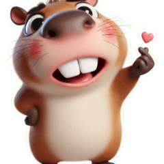 ゆるくて可愛いカピバラの日常挨拶