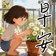 治癒質感早安午晚安日常問候療癒系大貼圖 1