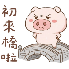 很豬欸你 初來橋啦！諧音梗貼圖