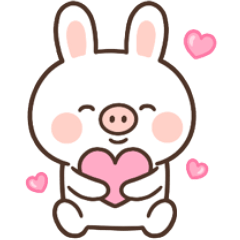 Pig rabbit Pocky (no text)