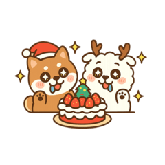 Christmas dog and cat