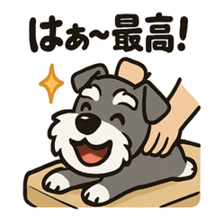 Relaxing Schnauzer Therapy Stickers