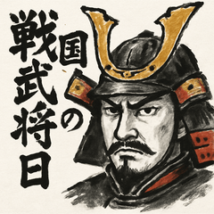 戦国武将の日常：墨絵風スタンプ