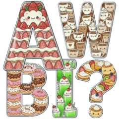 An alphabet of adorable sweets.