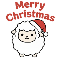 Cute Round Simple Sheep Daily Sticker