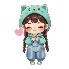 (小女孩系列8)-小貓帽女孩的道歉與請求